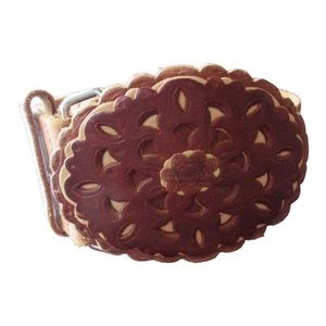 Abercrombie & Fitch Brown Leather Belt With Leather Buckle